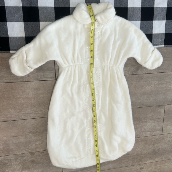 Vtg 1950s White Embroidered Bunting Sack Baby Girl Mun-Robe by Walter J. Murro - Picture 11 of 16